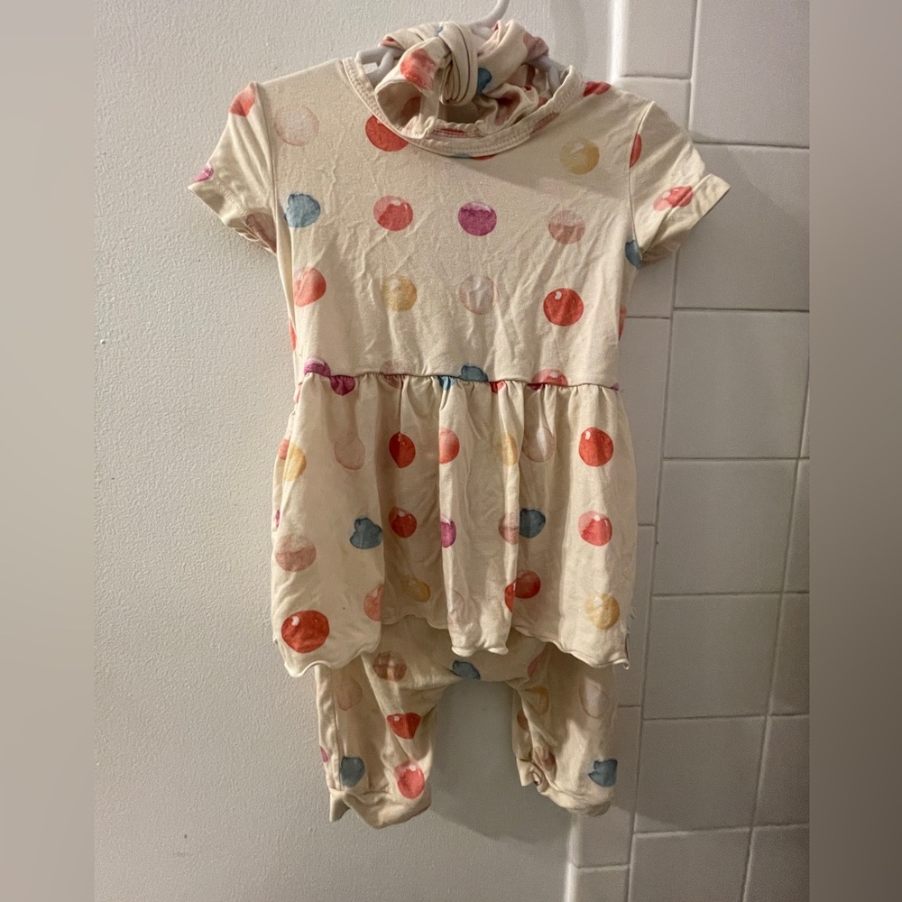 Ready Ser Romper Twirl 6-12M With Matching Headband